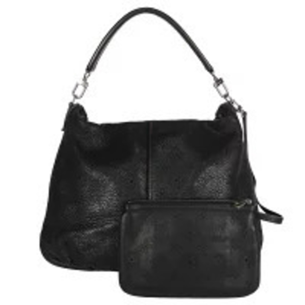 Louis Vuitton Selene Handbag Mahina Noir Black
